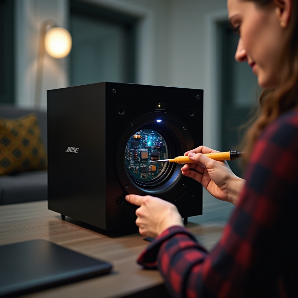 보스 서브우퍼가 켜지지 않음