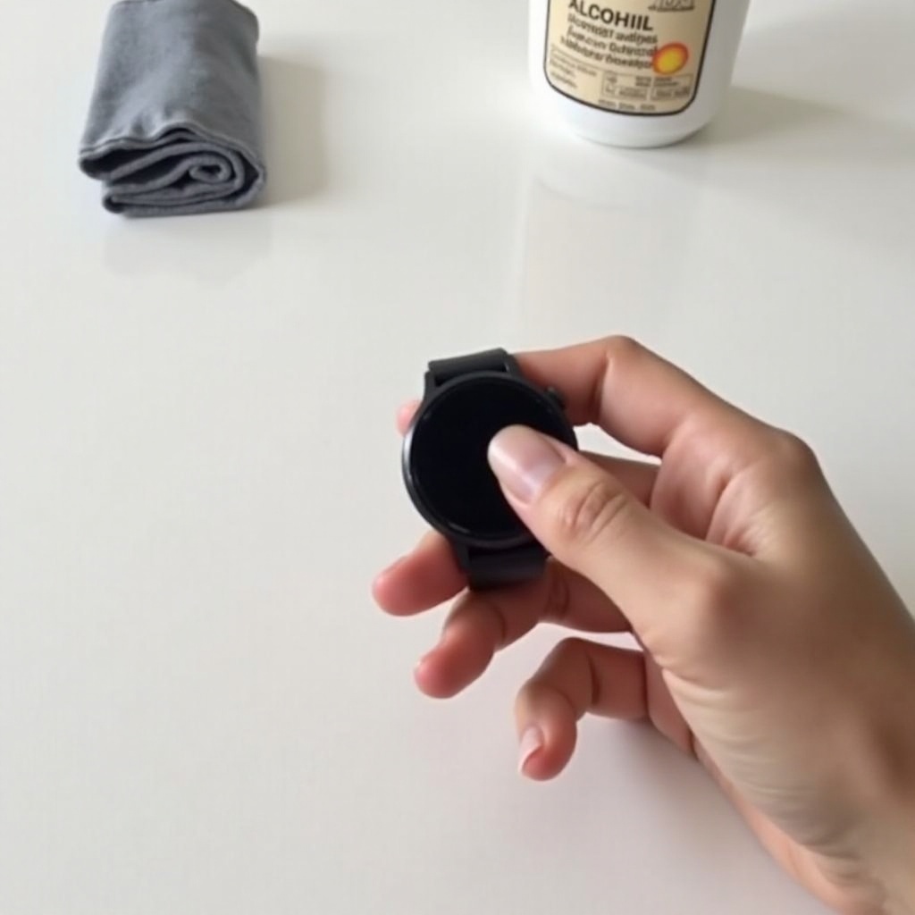 cara membersihkan jam tangan pintar samsung