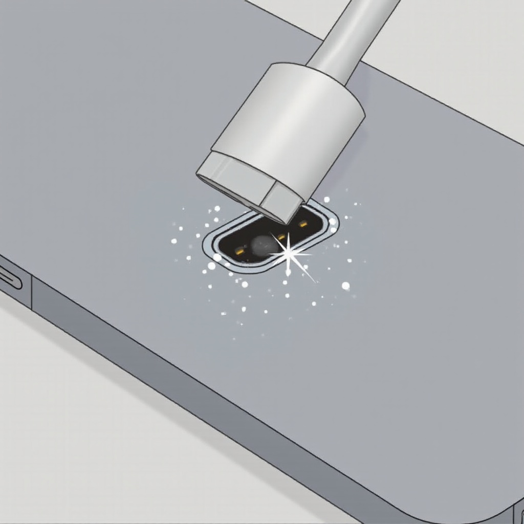 cara mengatasi air pada port pengisian daya iPhone