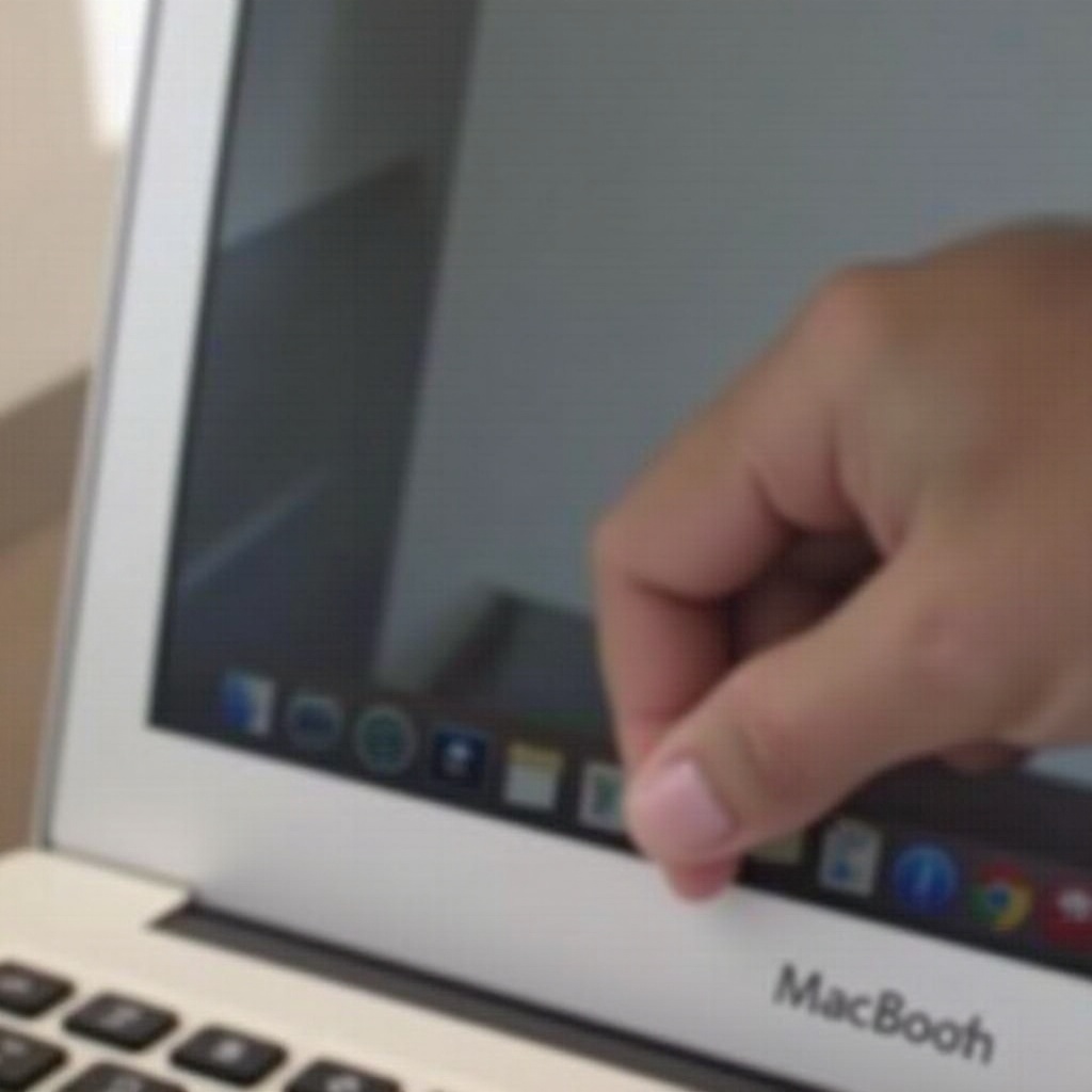 วิธีการถ่ายภาพจากเว็บแคม MacBook Air
