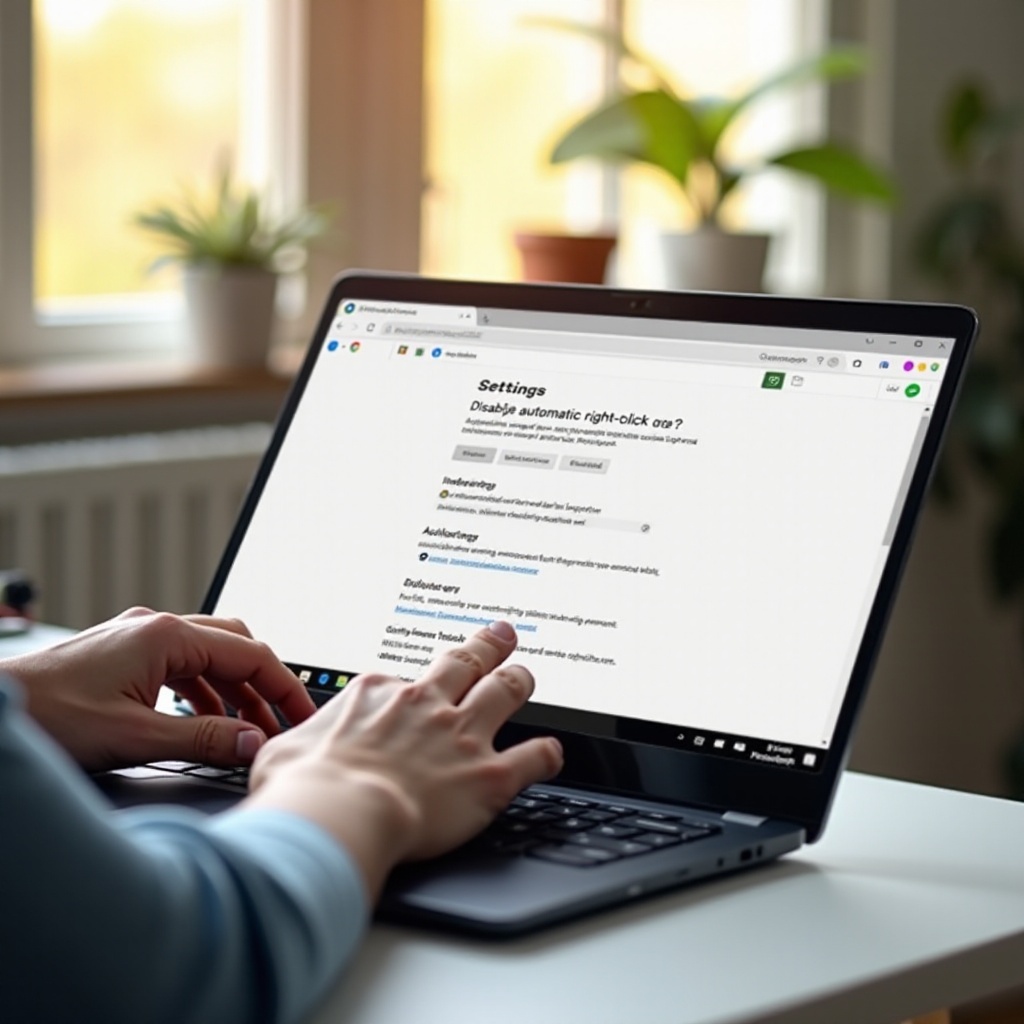 ส่วนขยายสำหรับ acer chromebook เพื่อปิดใช้งานการคลิกขวาอัตโนมัติ