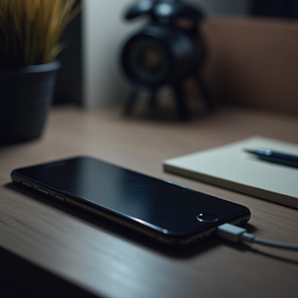 전화기가 충전되지만 켜지지 않음