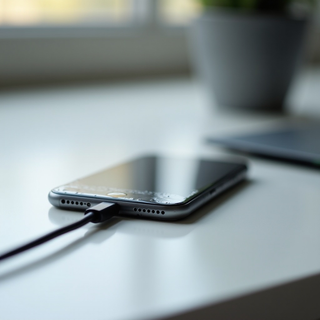 วิธีกำจัดน้ำในพอร์ตชาร์จ iPhone